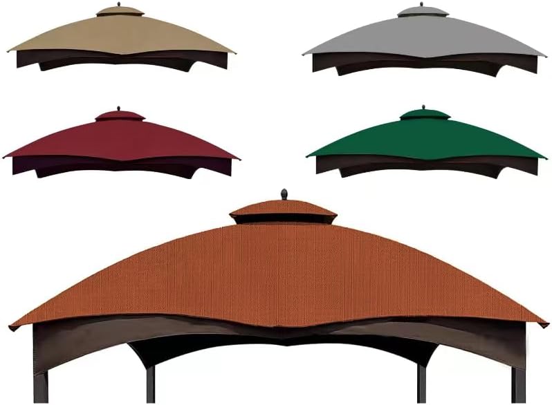 SCOCANOPY Ripstop Rust Red Ripstop Replacement Top for Lowe's Allen Roth 10X12 Gazebo Model #GF-12S004B-1/ GF-12S004BTO - Image 1